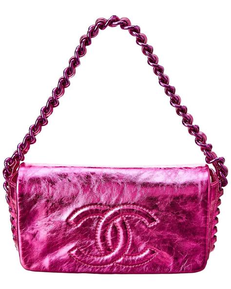 pink chanel shoulder bag